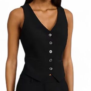 Express Twill Five  Button Blazer Vest